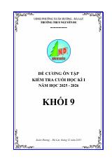 Đề cương cuối học kì 1 Toán 9 năm 2025 – 2026 trường THCS Nguyễn Du – Lâm Đồng